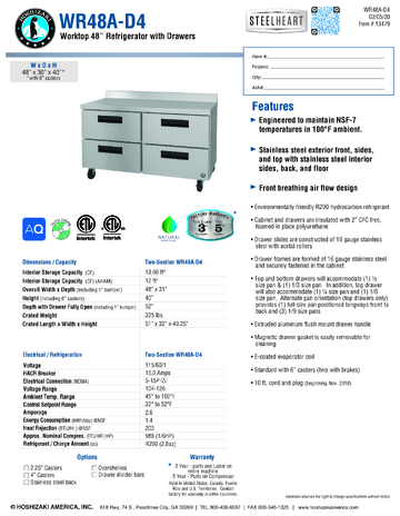 Spec Sheet