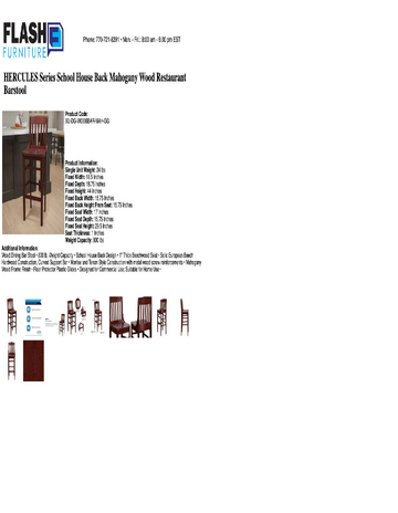 Spec Sheet