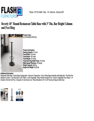 Spec Sheet