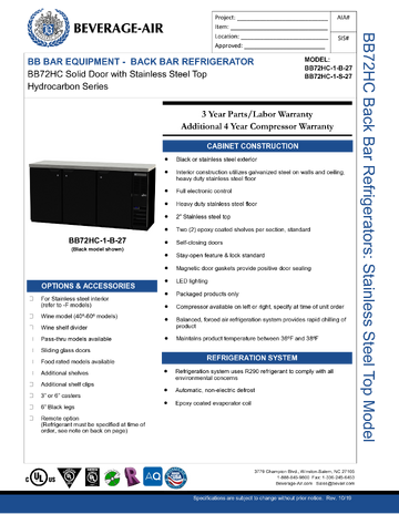 Spec Sheet