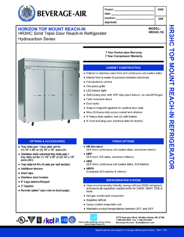 Spec Sheet