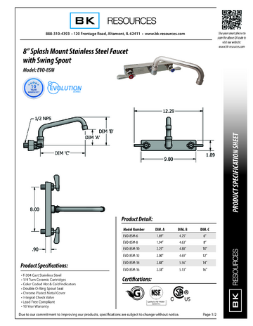 Spec Sheet
