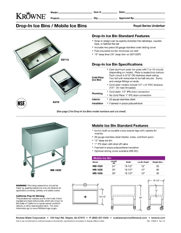 Spec Sheet