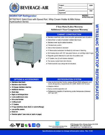 Spec Sheet