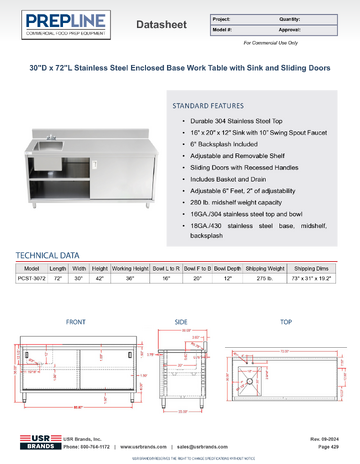 Spec Sheet
