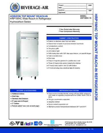 Spec Sheet