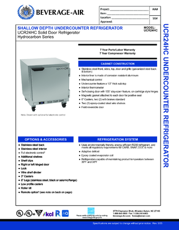 Spec Sheet