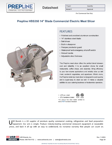 Spec Sheet