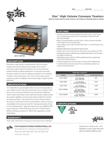 Spec Sheet