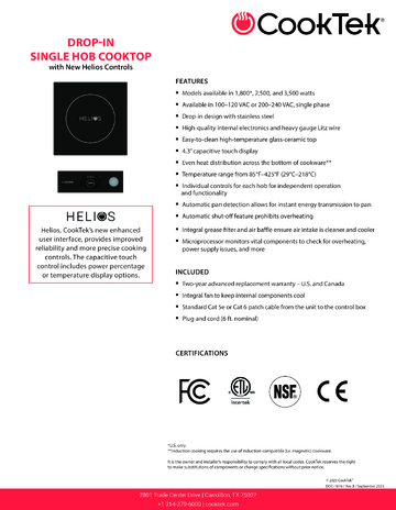 Spec Sheet