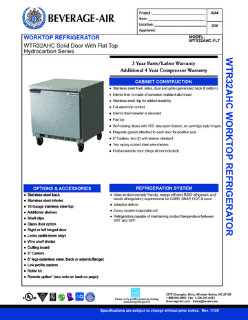 Spec Sheet