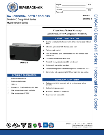 Spec Sheet