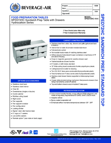 Spec Sheet