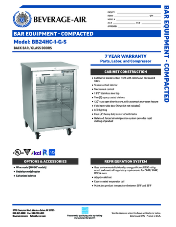 Spec Sheet