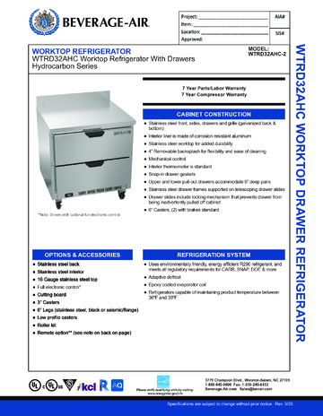 Spec Sheet
