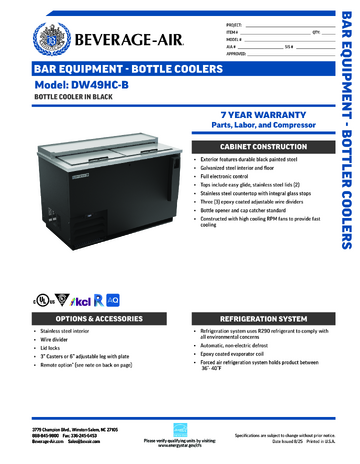 Spec Sheet