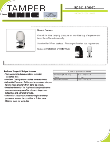 Spec Sheet