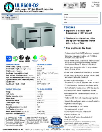 Spec Sheet