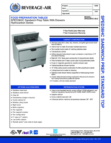 Spec Sheet