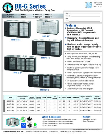 Spec Sheet