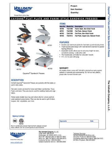 Spec Sheet