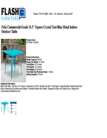 Spec Sheet