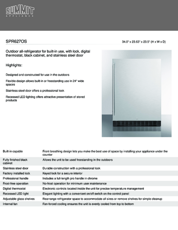 Spec Sheet