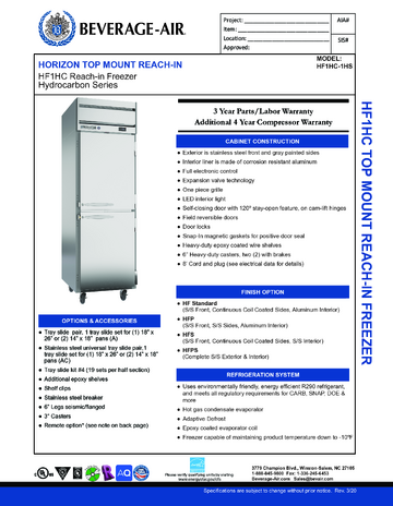 Spec Sheet