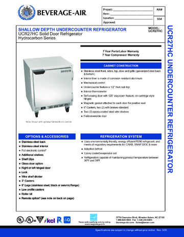 Spec Sheet