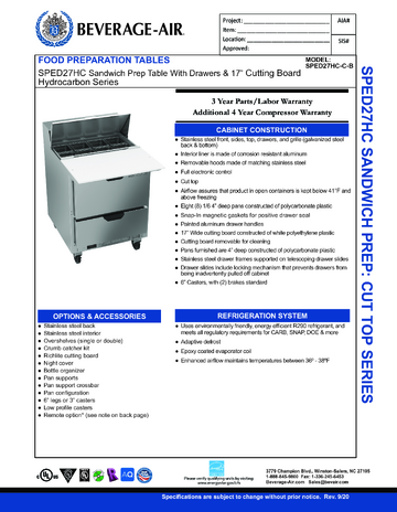 Spec Sheet