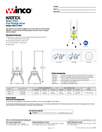 Spec Sheet