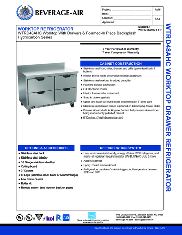 Spec Sheet