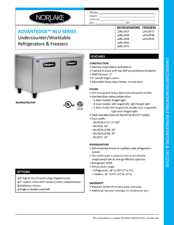 Spec Sheet