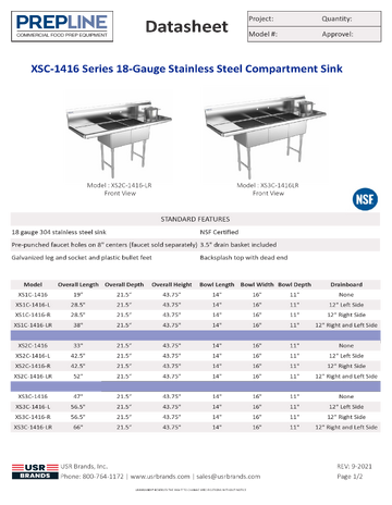 Spec Sheet