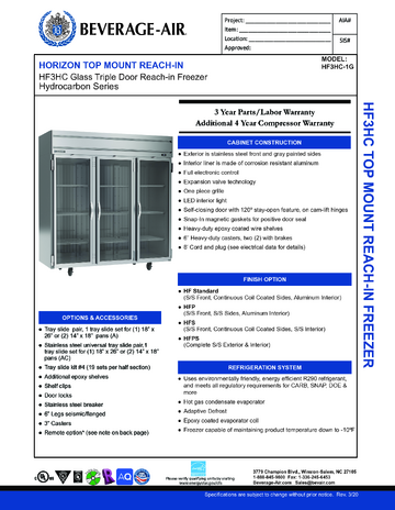 Spec Sheet