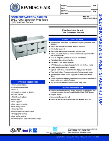 Spec Sheet