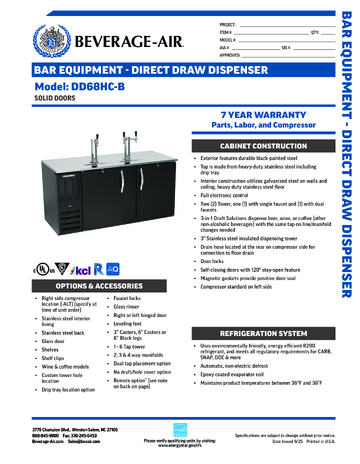 Spec Sheet