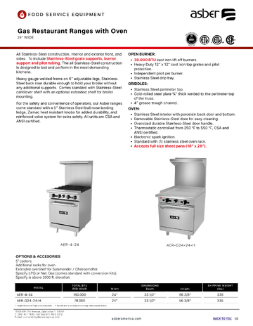 Spec Sheet