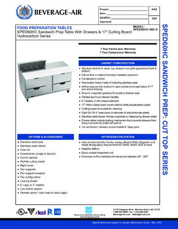 Spec Sheet