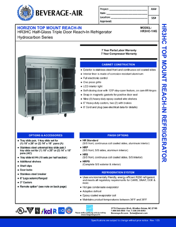 Spec Sheet