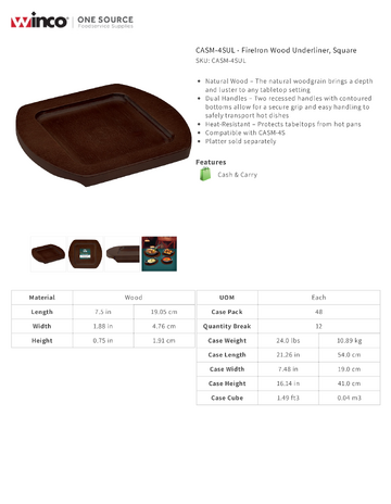 Spec Sheet