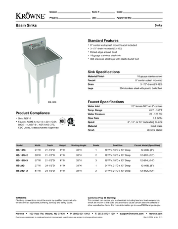 Spec Sheet