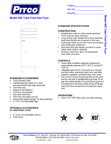 Spec Sheet