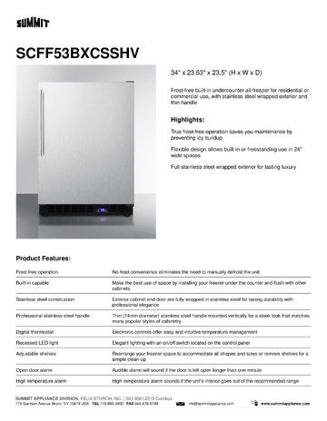 Spec Sheet