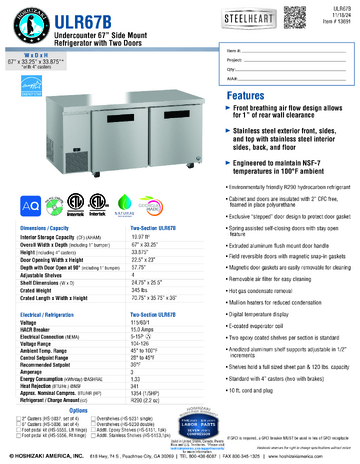 Spec Sheet