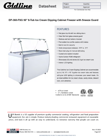 Spec Sheet