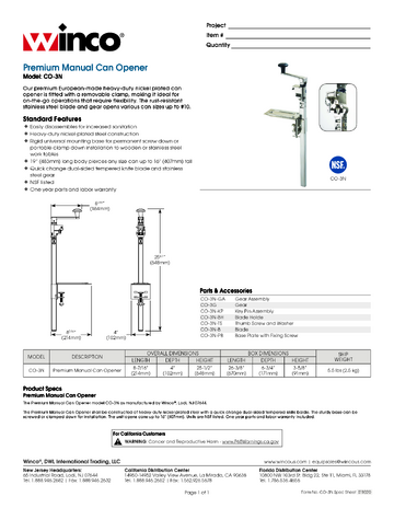 Spec Sheet
