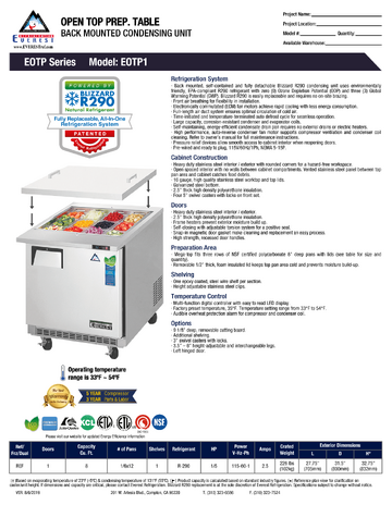 Spec Sheet