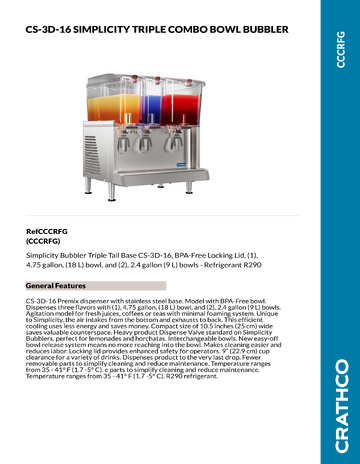 Spec Sheet