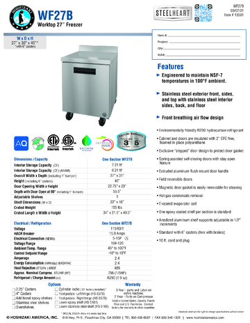 Spec Sheet